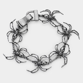Metal Spider Link Magnetic Bracelet