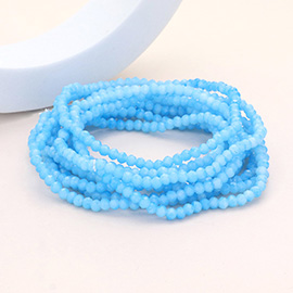10PCS - Faceted Beaded Stretch Bracelets