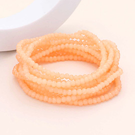 10PCS - Faceted Beaded Stretch Bracelets