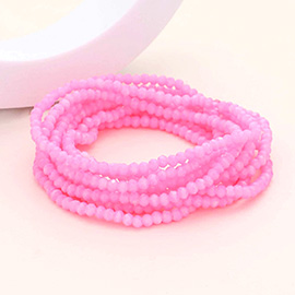 10PCS - Faceted Beaded Stretch Bracelets