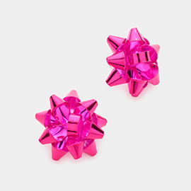 Christmas Gift Bow Stud Earrings