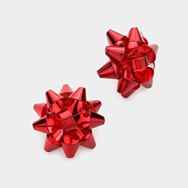 Christmas Gift Bow Stud Earrings
