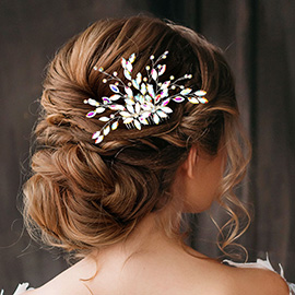 Marquise Rhinestone Embellished Hair Comb