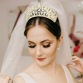 Multi Stone Embellished Princess Tiara