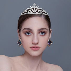 Round Stone Pointed Princess Tiara