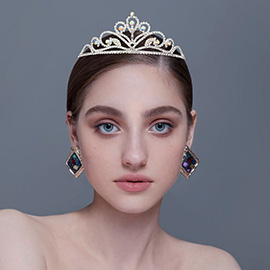 Round Stone Pointed Princess Tiara