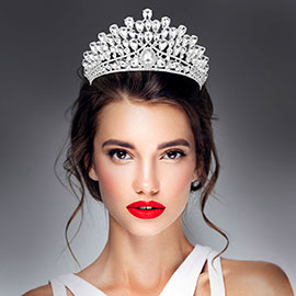 Teardrop Stone Cluster Princess Tiara