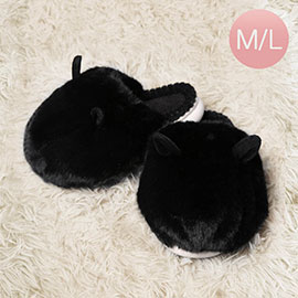 Fuzzy Faux Fur Bunny Soft Home Indoor Floor Slippers