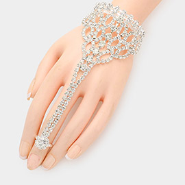 Bubble Stone Hand Chain Evening Bracelet