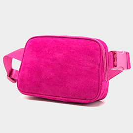 Solid Sling Bag / Fanny Pack / Velvet Belt Bag