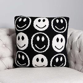 Smile Patterned Cushion Cover