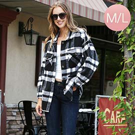 Plaid Check Patterned Boyfriend Fit Shacket