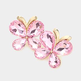 Teardrop Stone Butterfly Evening Earrings