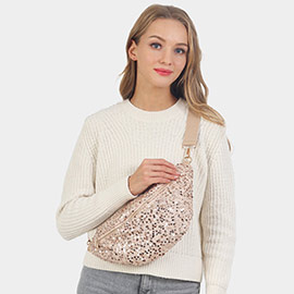 Sparkle Sequin Solid Sling Bag / Fanny Pack / Belt Bag