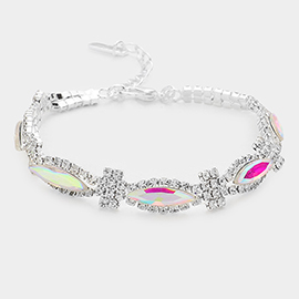 Marquise Stone Accented Evening Bracelet