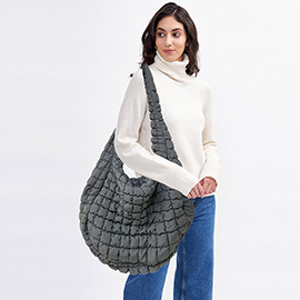 Oversized Quilted Puffer Shoulder / Crossbody Bag Cloud Bag