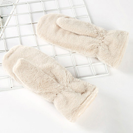 Faux Fur Mitten Gloves