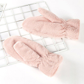 Faux Fur Mitten Gloves