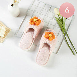 6Pairs - Flower Soft Home Indoor Floor Slippers