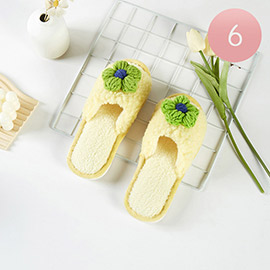 6Pairs - Flower Soft Home Indoor Floor Slippers
