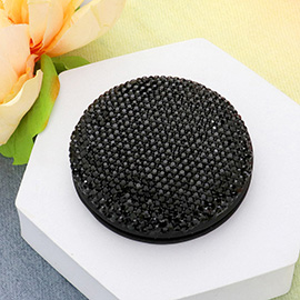 Bling Studded Round Compact Mirror