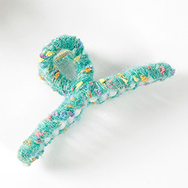 Wrapped Colorful Thread Hair Claw Clip