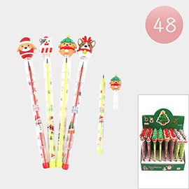 48PCS - Animal Santa Claus Christmas Stackable Pencils