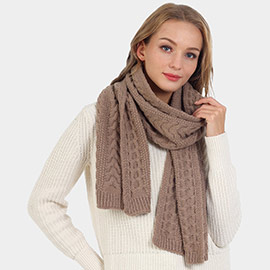 Cable Knit Oblong Scarf