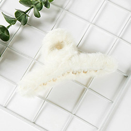 Faux Fur Hair Claw Clip