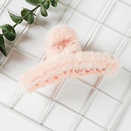 Faux Fur Hair Claw Clip
