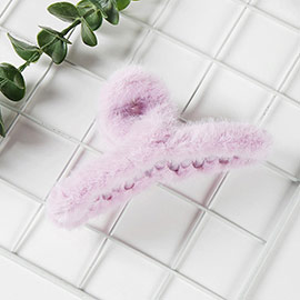 Faux Fur Hair Claw Clip