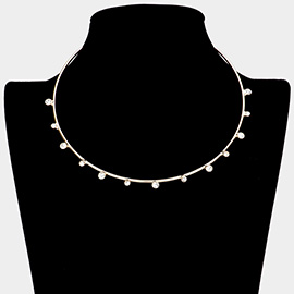 Stone Pointed Choker Necklace
