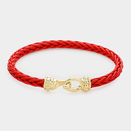 Braided Metal Hook Bangle Bracelet