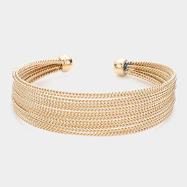 Multi Layered Metal Cuff Bracelet
