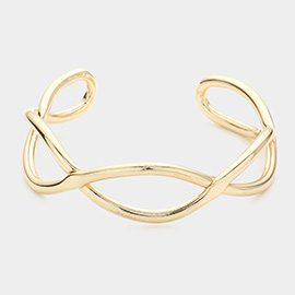 Braided Brass Metal Cuff Bracelet