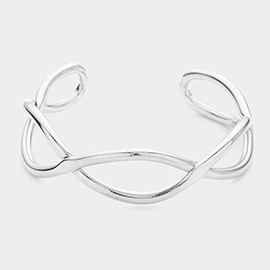 Braided Brass Metal Cuff Bracelet