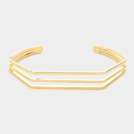Brass Metal Split Cuff Bracelet