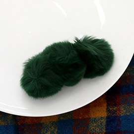 Faux Fur Triple Pom Pom Barrette