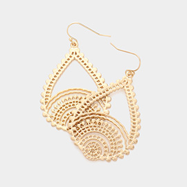 Boho Metal Teardrop Dangle Earrings