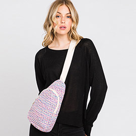 Aztec Patterned Sling Bag