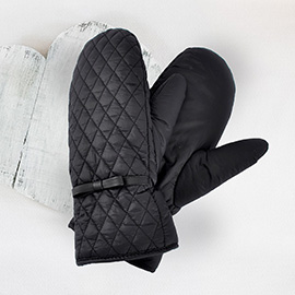 Quilted Puffer Padded Mitten Gloves