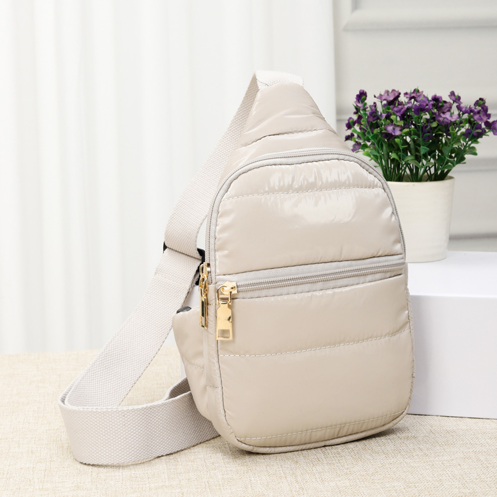 Solid Puffer Mini Sling Bag