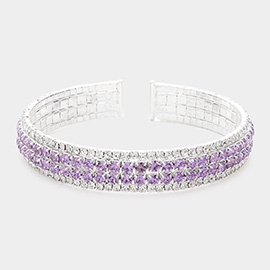 Rhinestone Pave Cuff Evening Bracelet