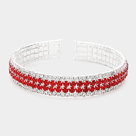 Rhinestone Pave Cuff Evening Bracelet