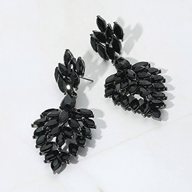 Marques Stone Accented Dangle Evening Earrings