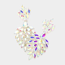 Marques Stone Accented Dangle Evening Earrings