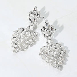 Marques Stone Accented Dangle Evening Earrings
