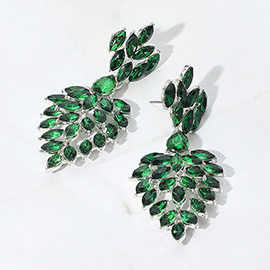 Marques Stone Accented Dangle Evening Earrings