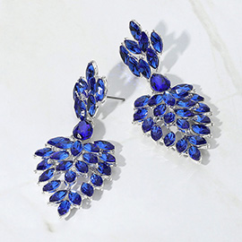 Marques Stone Accented Dangle Evening Earrings