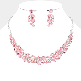Pearl Leaf Evening Necklace